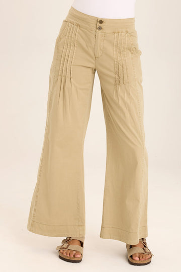Rebecca Stretch Poplin Pleated Pant