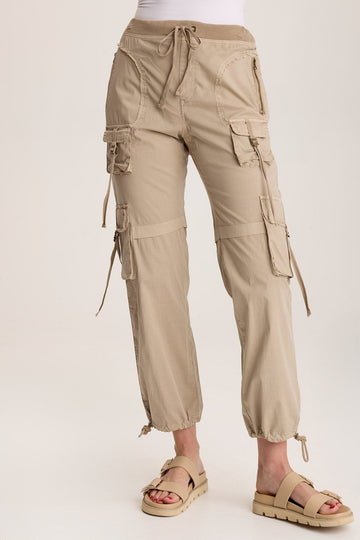 Jillit Poplin Cargo Jogger Crop Pant