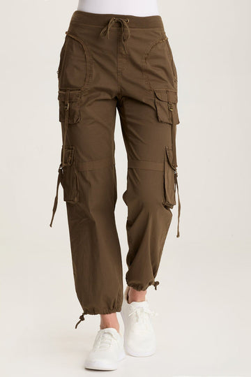 Jillit Poplin Cargo Jogger Crop Pant