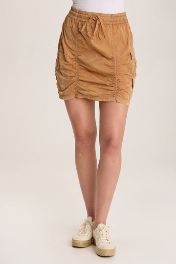 Marley Ruched Sporty Cargo Mini Skirt