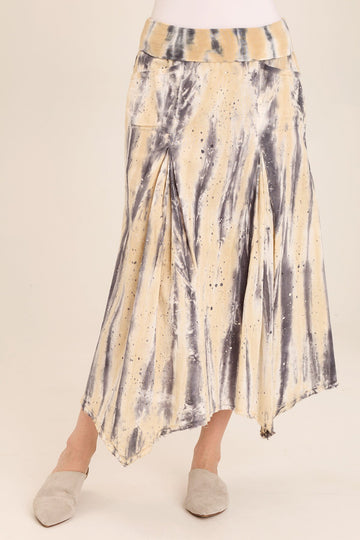 Triste Linen Bohemian Sharkbite Maxi Skirt
