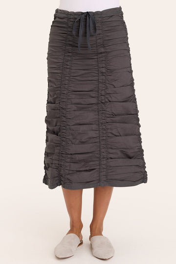 Double Shirred Panel Skirt