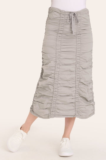 Double Shirred Panel Skirt
