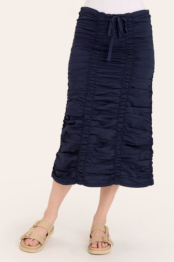 Double Shirred Panel Skirt