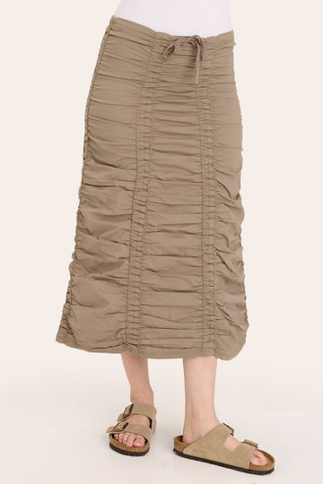 Double Shirred Panel Skirt