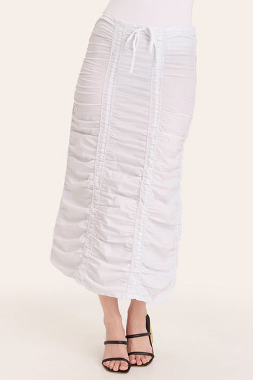 Double Shirred Panel Skirt