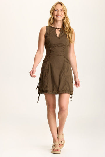 Damara Poplin Cargo Mini Dress