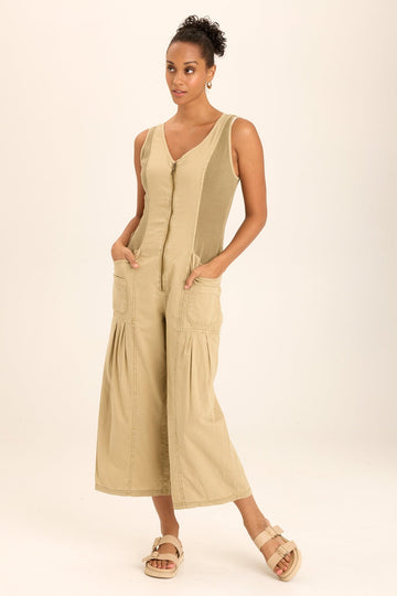 Macgowan Linen Cargo Tank Jumpsuit