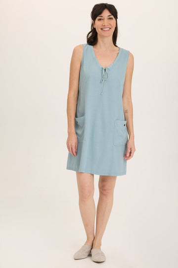 Ashmon Twill A-Line Mini Shift Dress