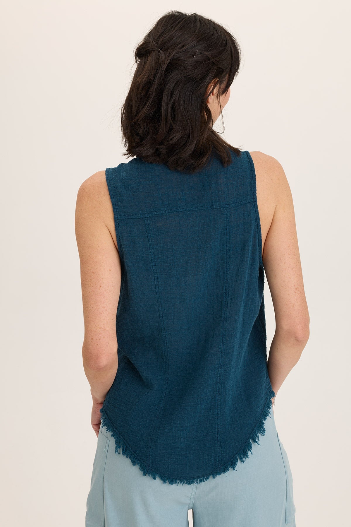 Otto Gauze Button-Up Tank