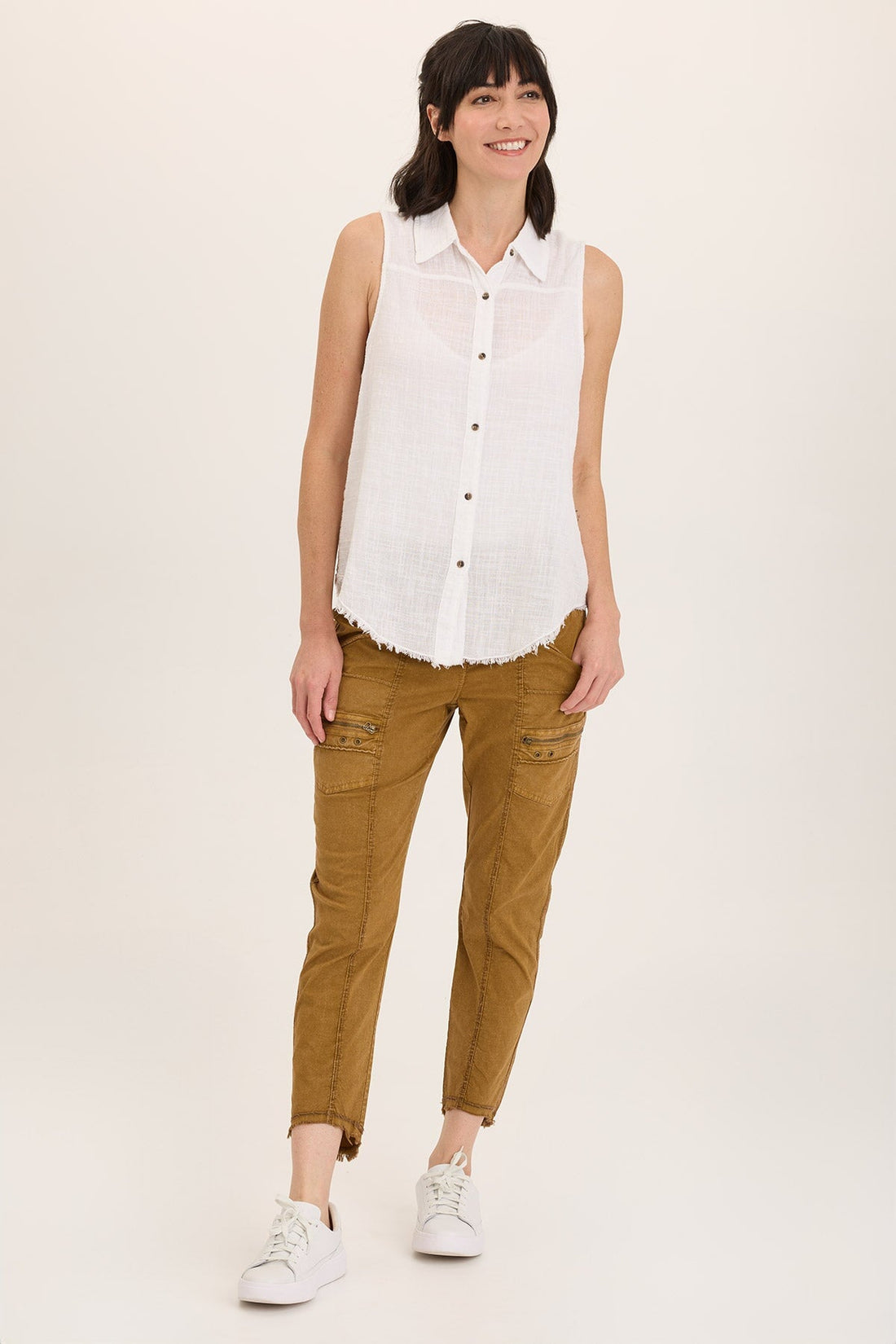Acker Zipper Slim Crop