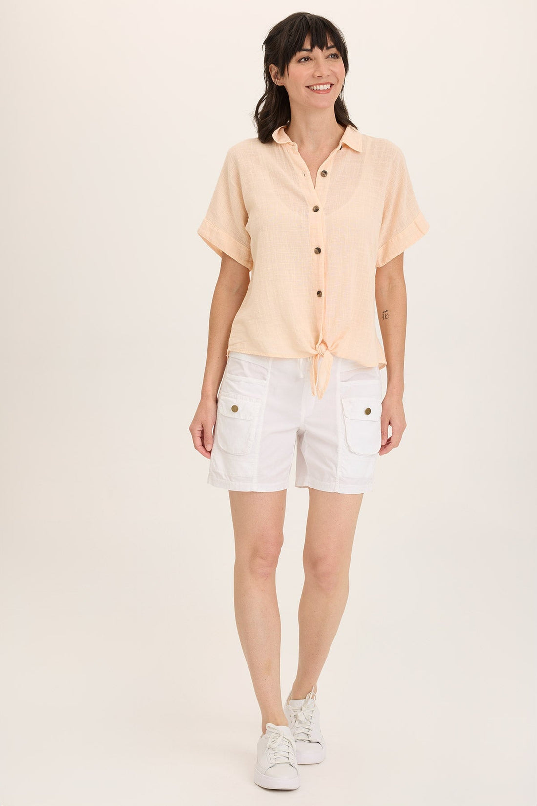 Teagan Gauze Tie-Up Top