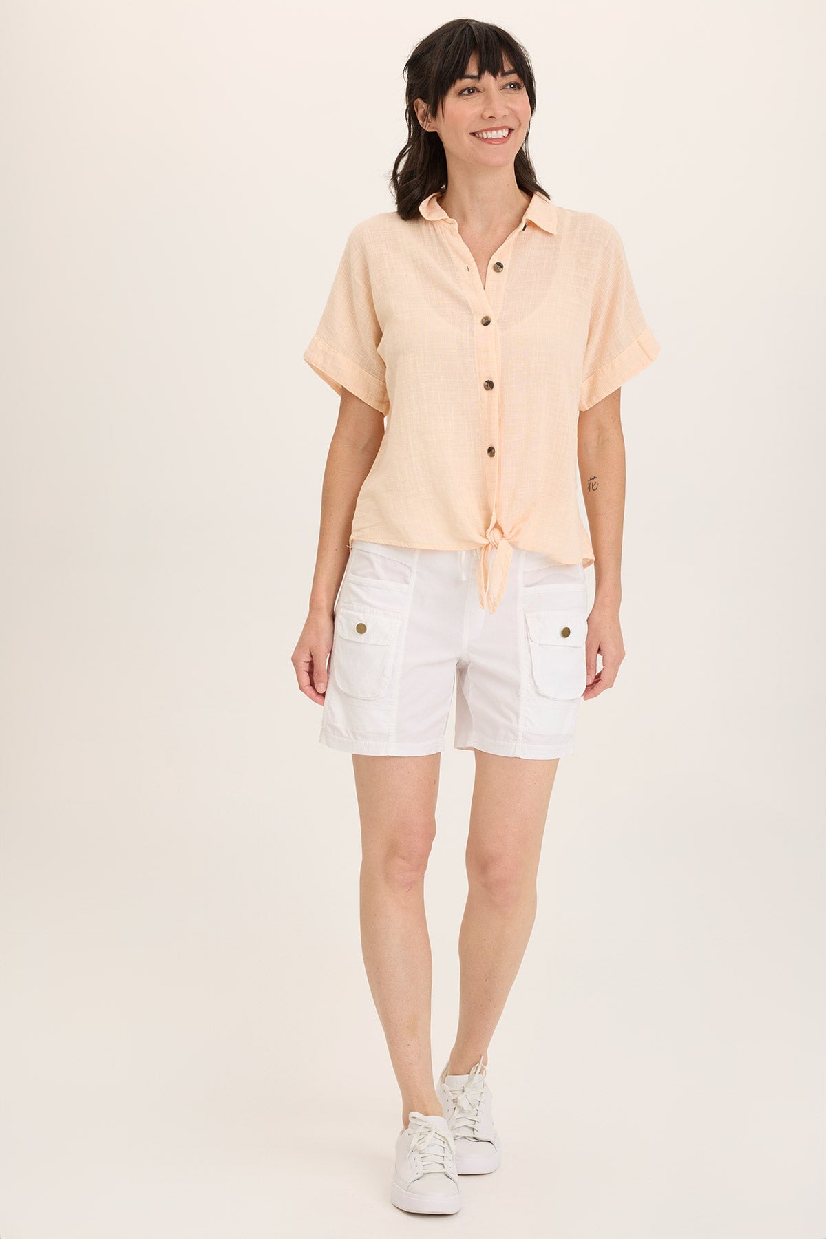 Teagan Gauze Tie-Up Top