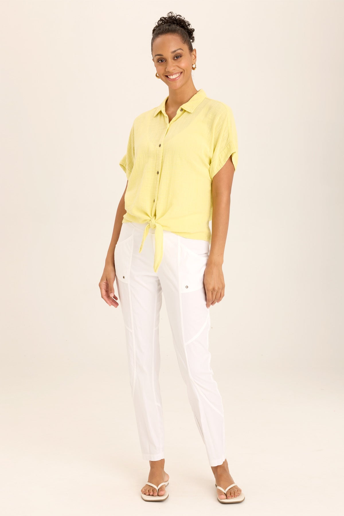 Gauze Teagan Tie Top