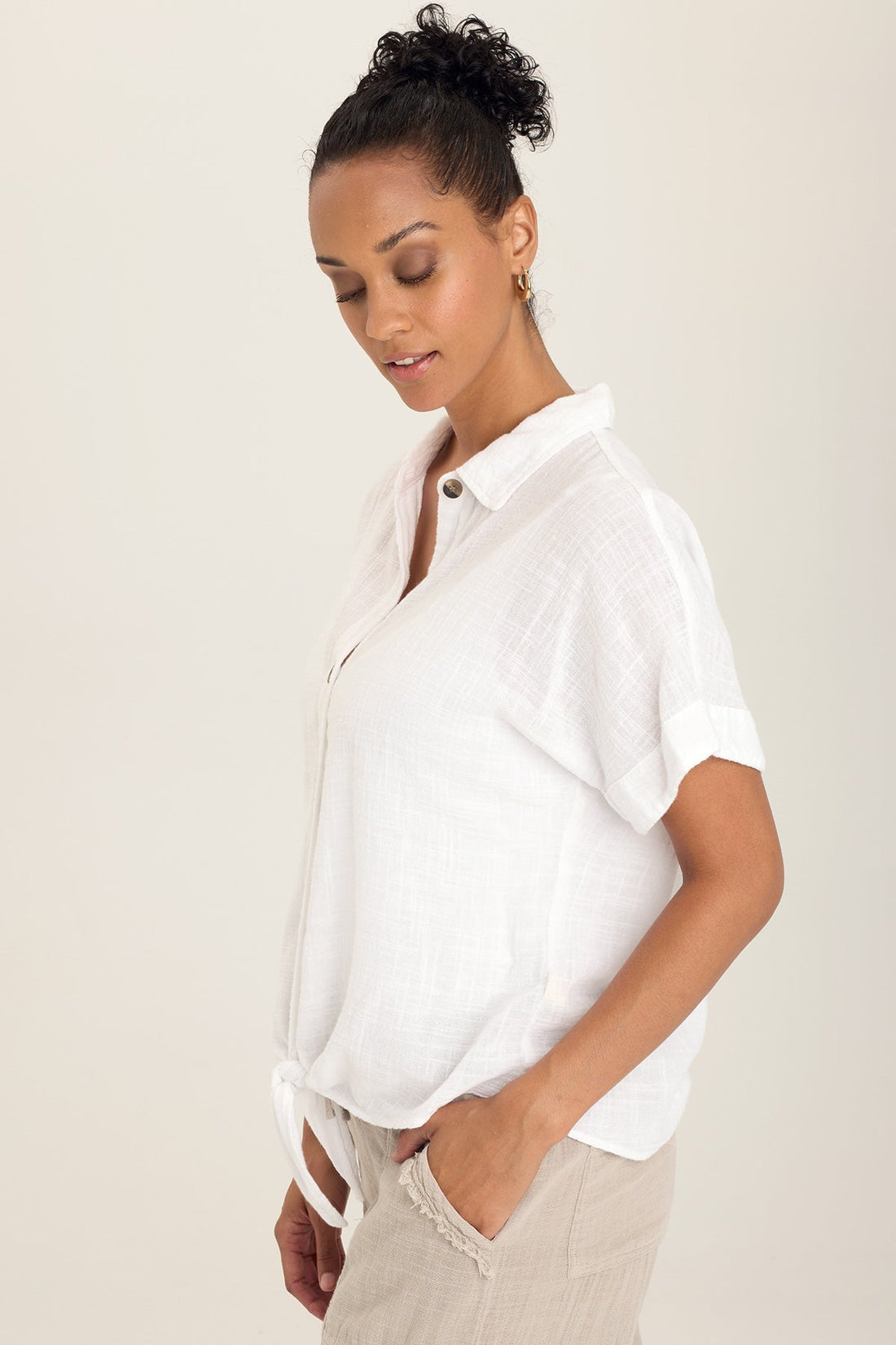 Gauze Teagan Tie Top