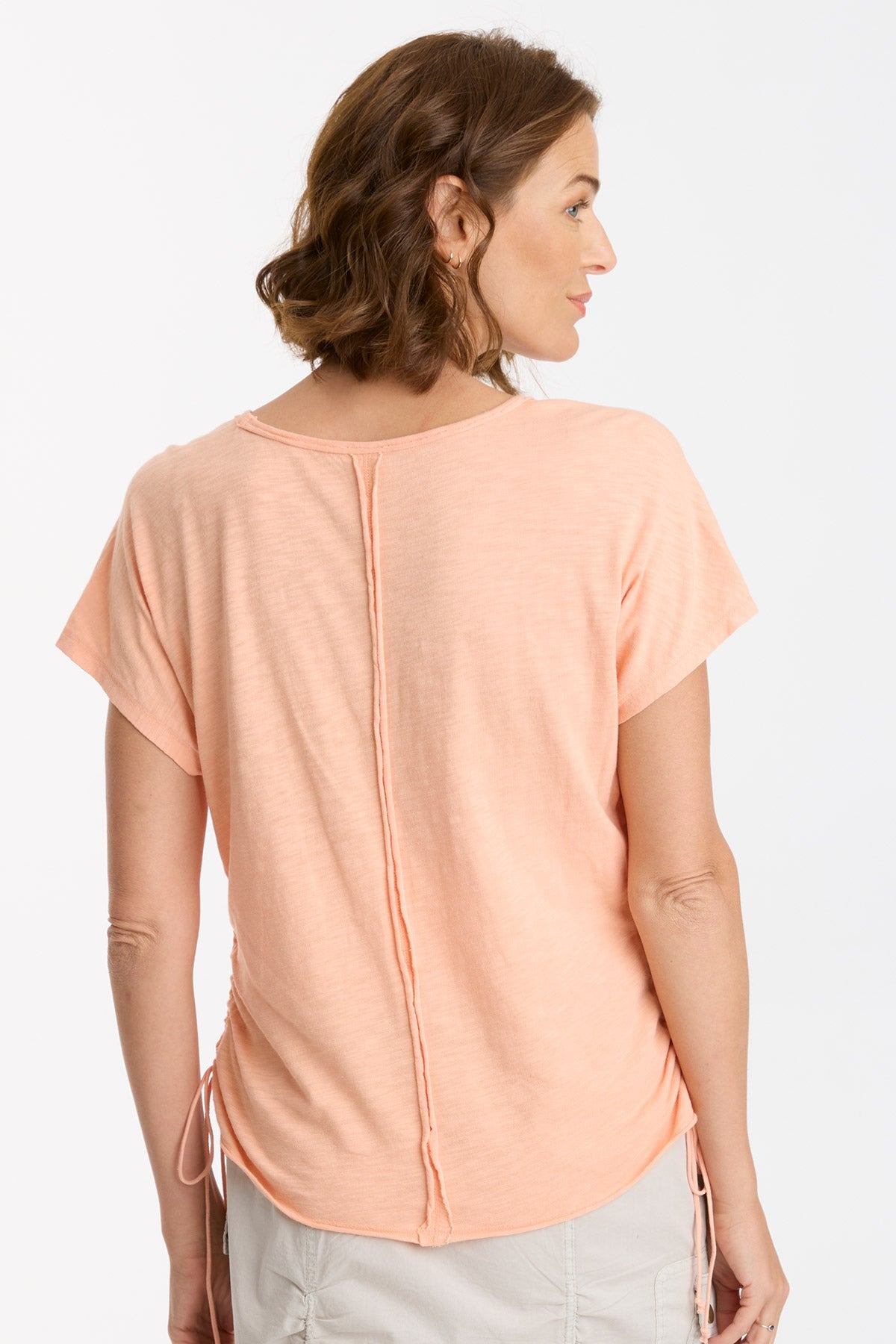 Diggory Cinched Cord V-Neck Jersey Tee