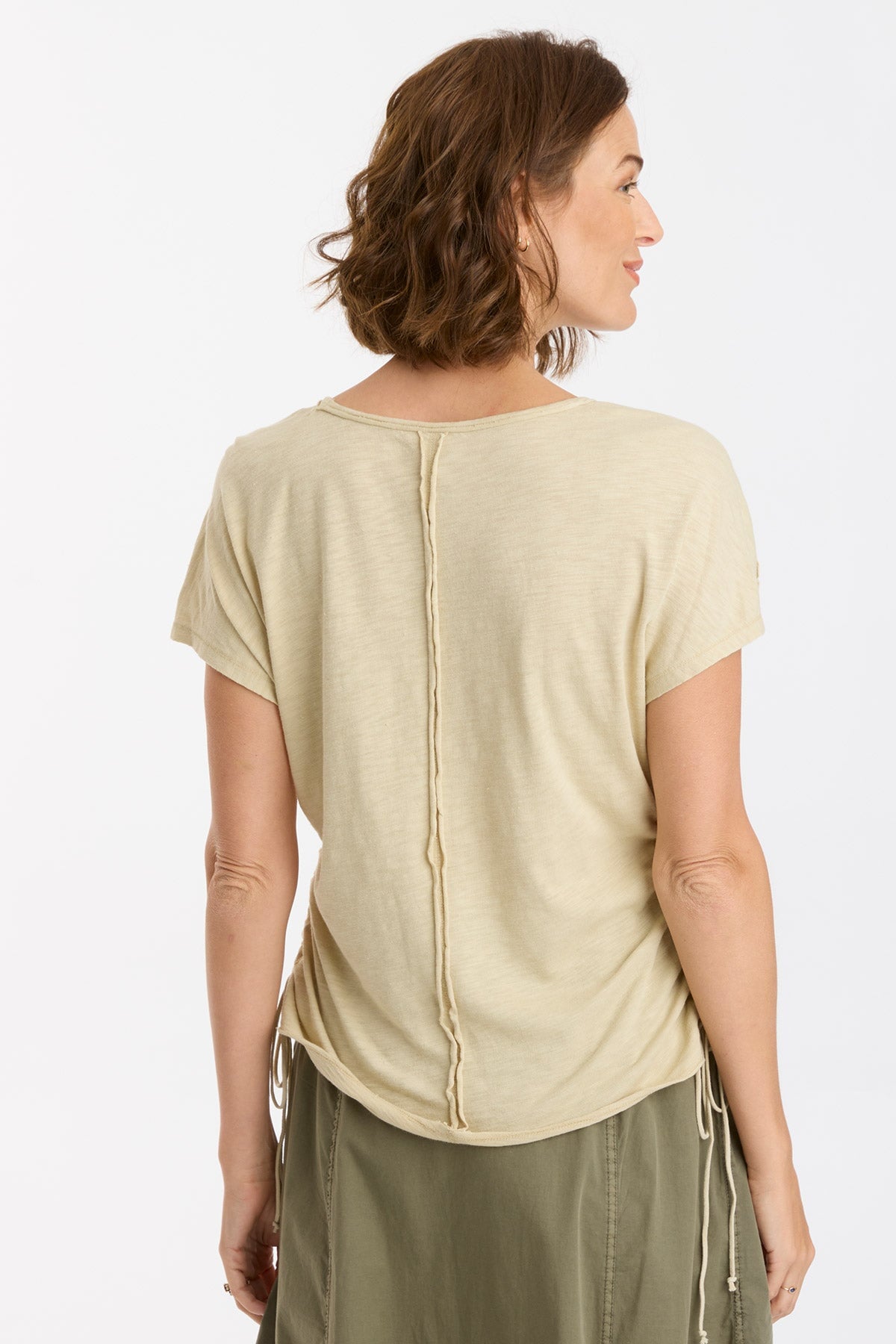 Diggory TeeDiggory Cinched Cord V-Neck Jersey Tee