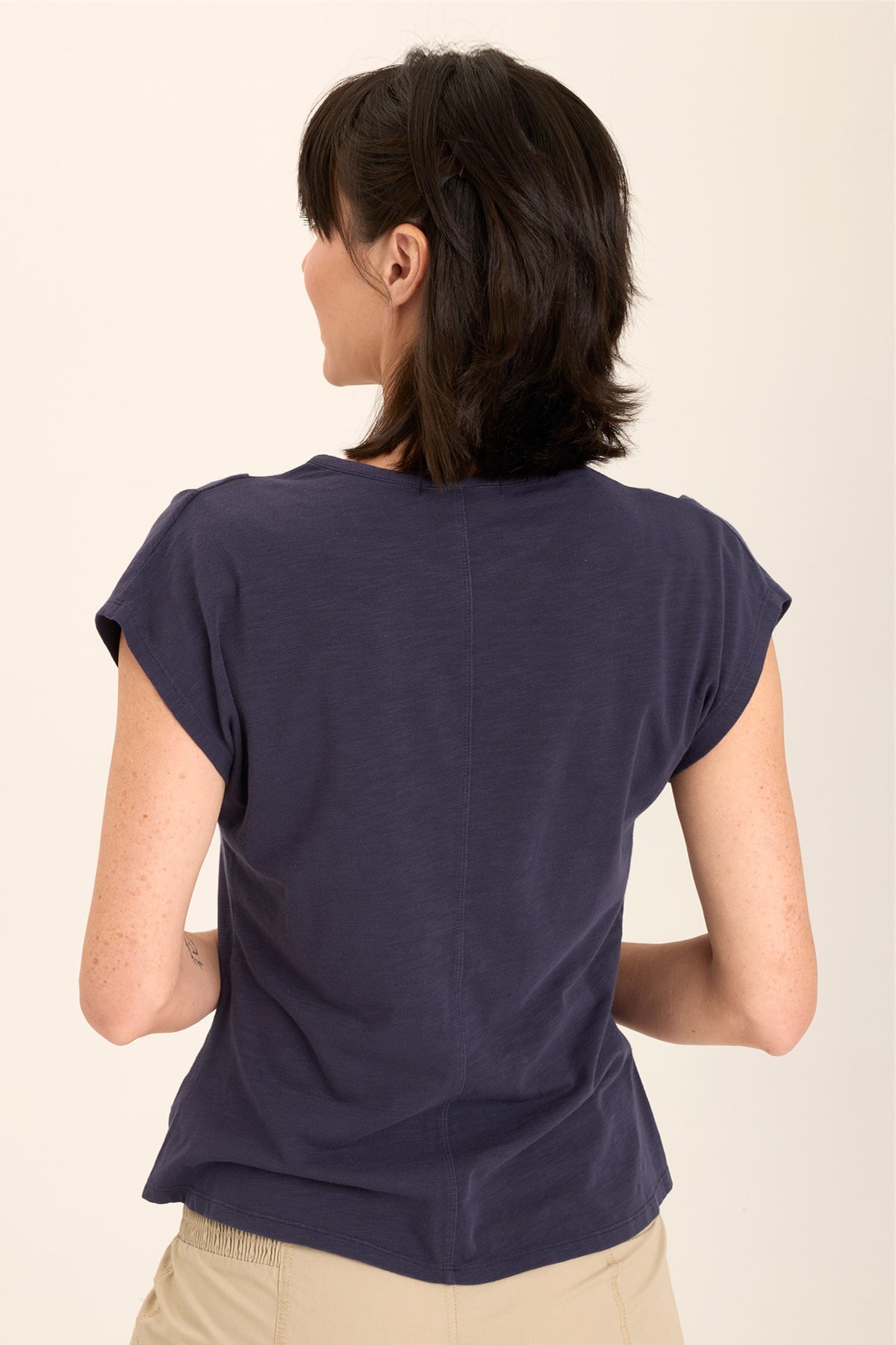 Arwen Soft Jersey Mock Neck Tee
