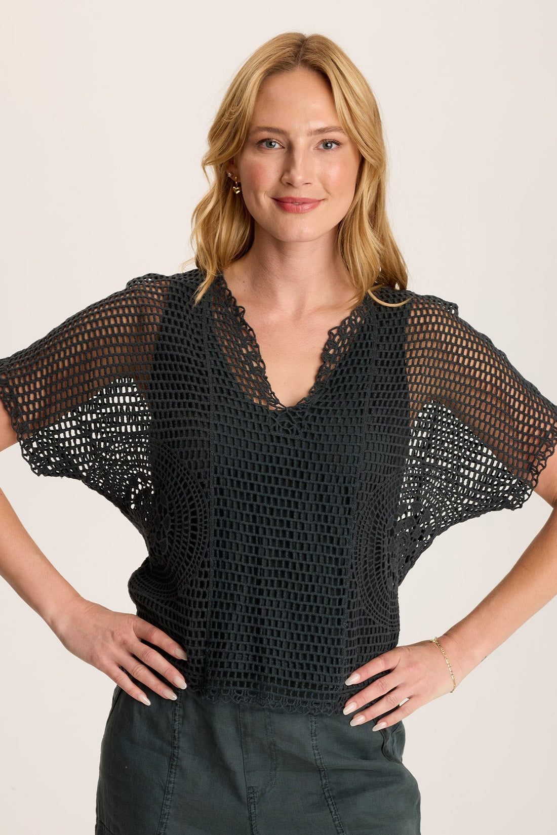 Centre Crochet Layered Top