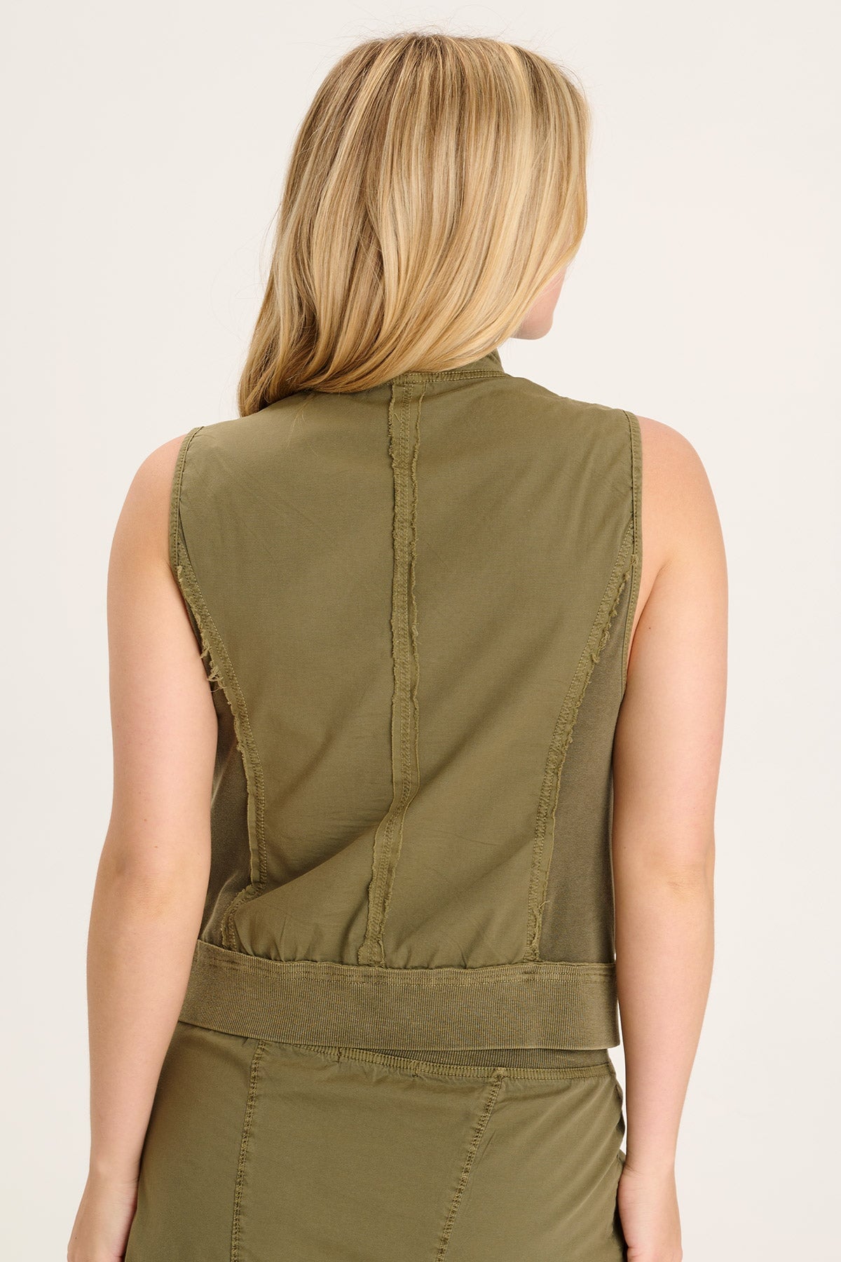 Grindelle Cargo Vest in Poplin and Jersey