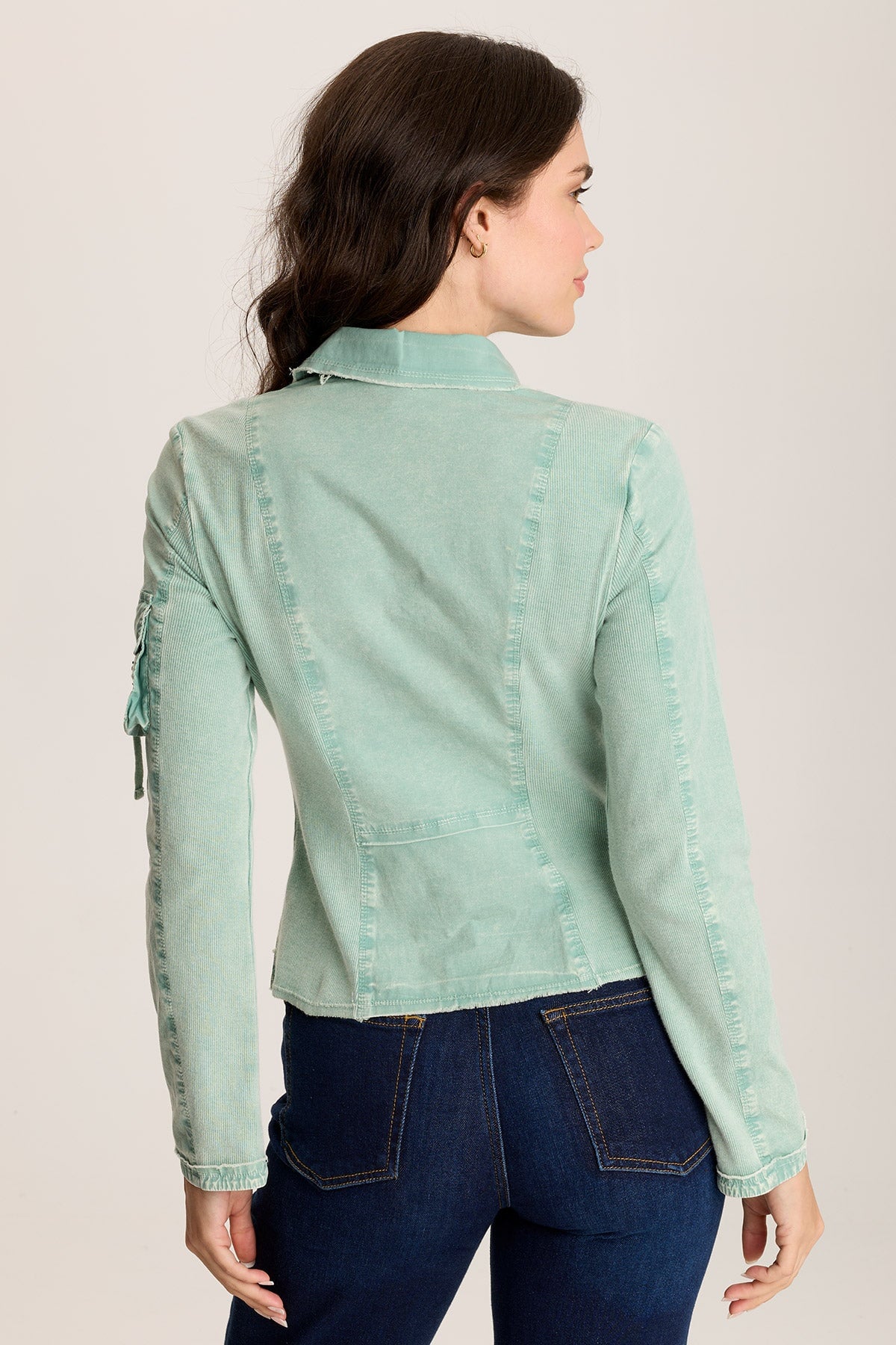 Munir Three-Button Jacket with Lapel Collar