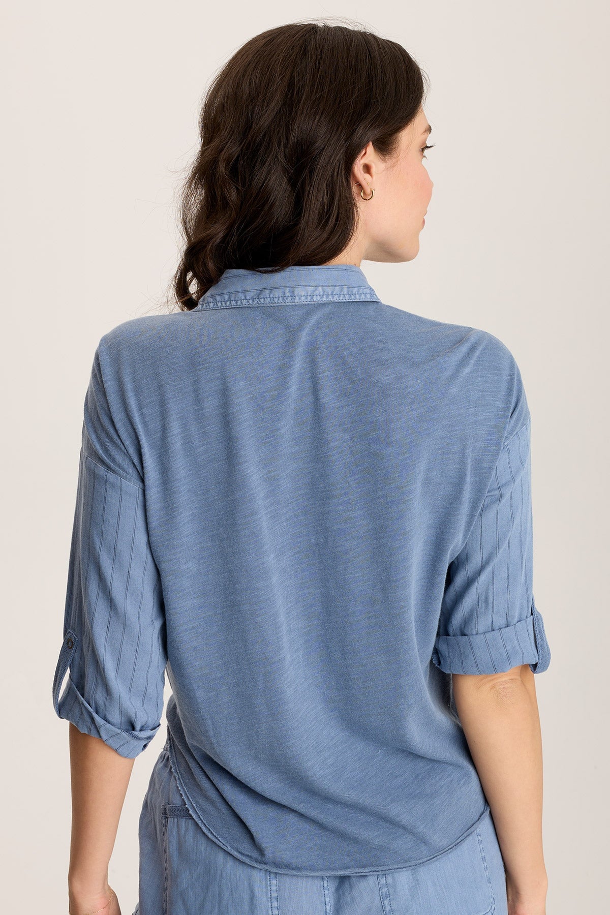 Kato Tie-Front Top with Flap Pockets