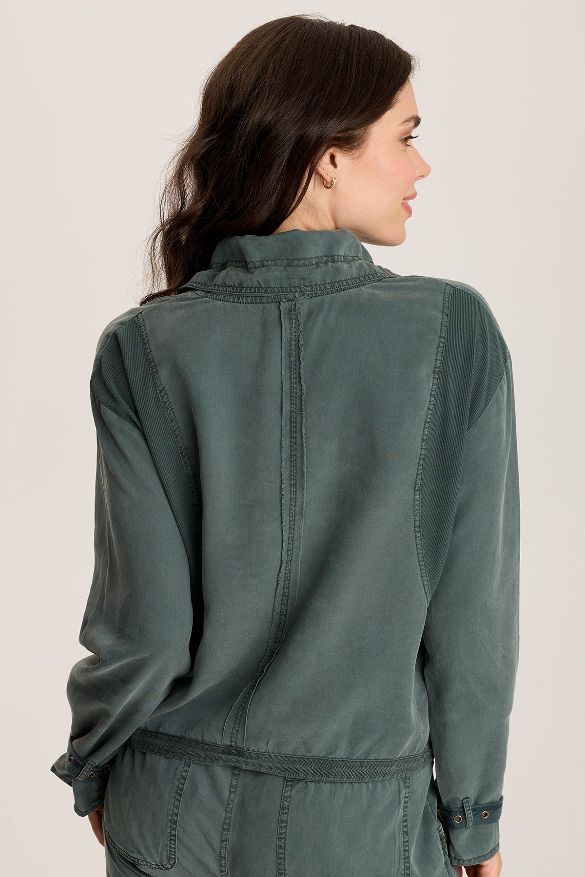 Oziel Twill Utility Jacket with Drawstring Collar
