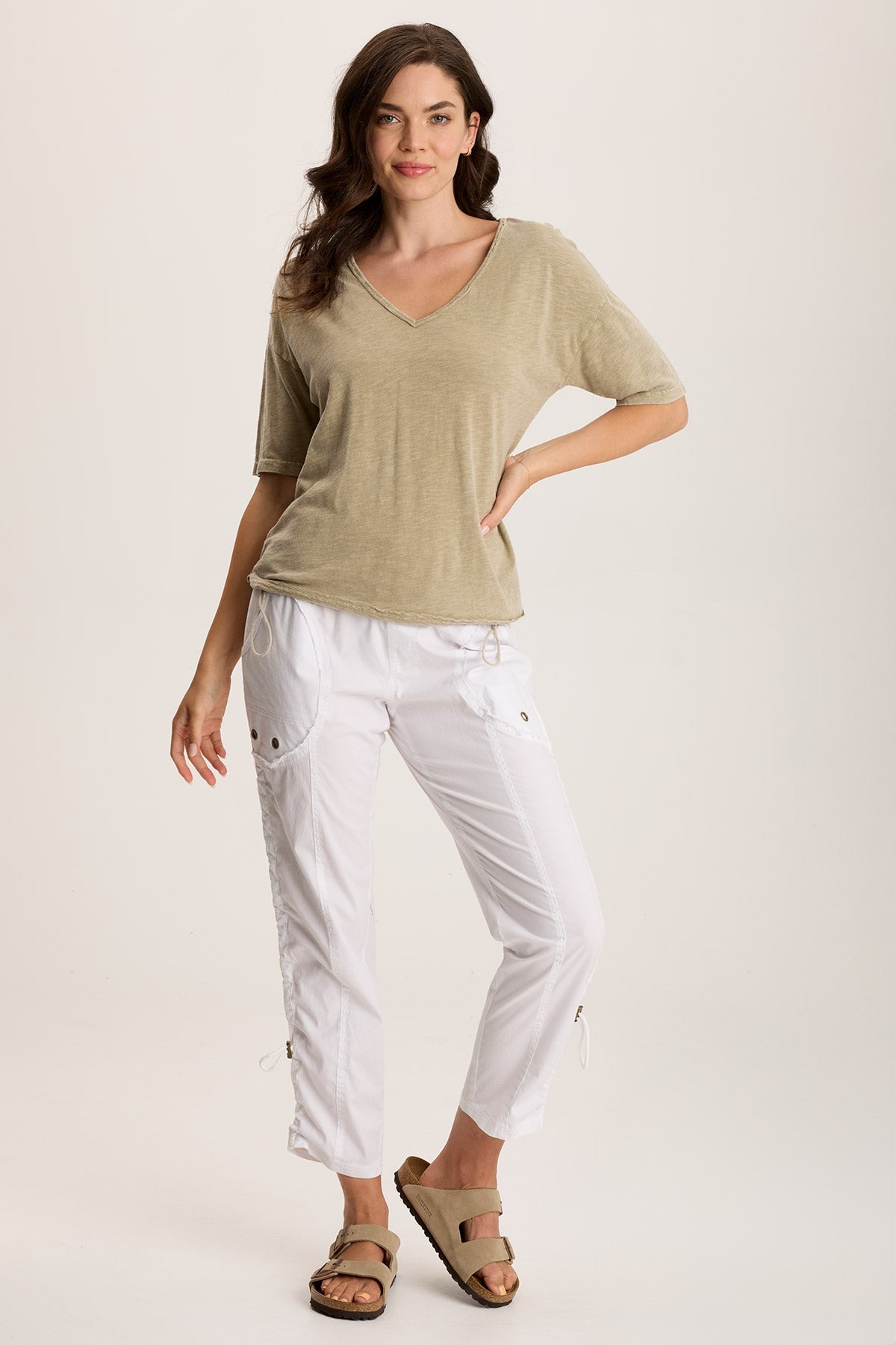 Rajni V-Neck Cinchable Hem Tee