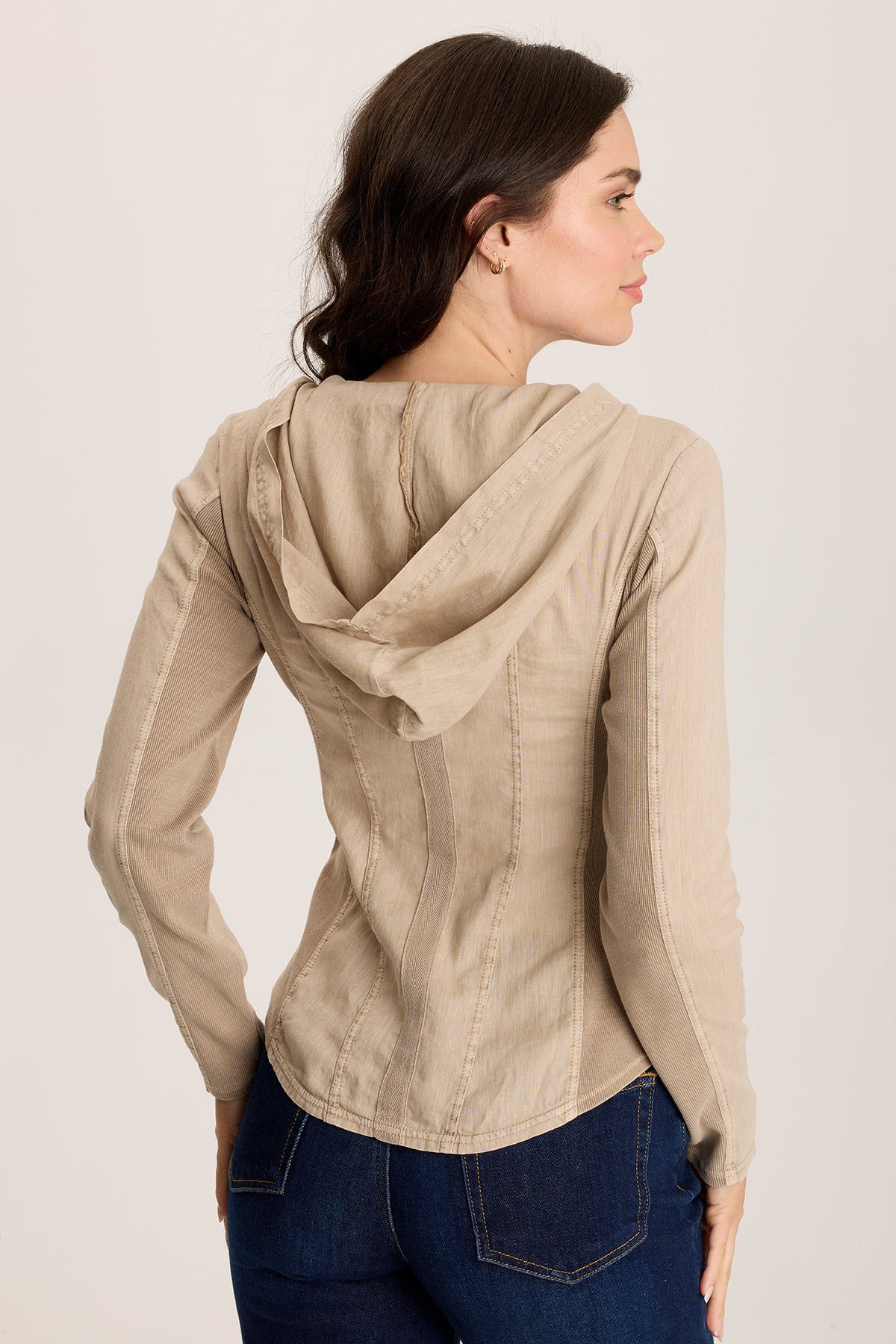 Balvino Linen Ruched Cord Jacket