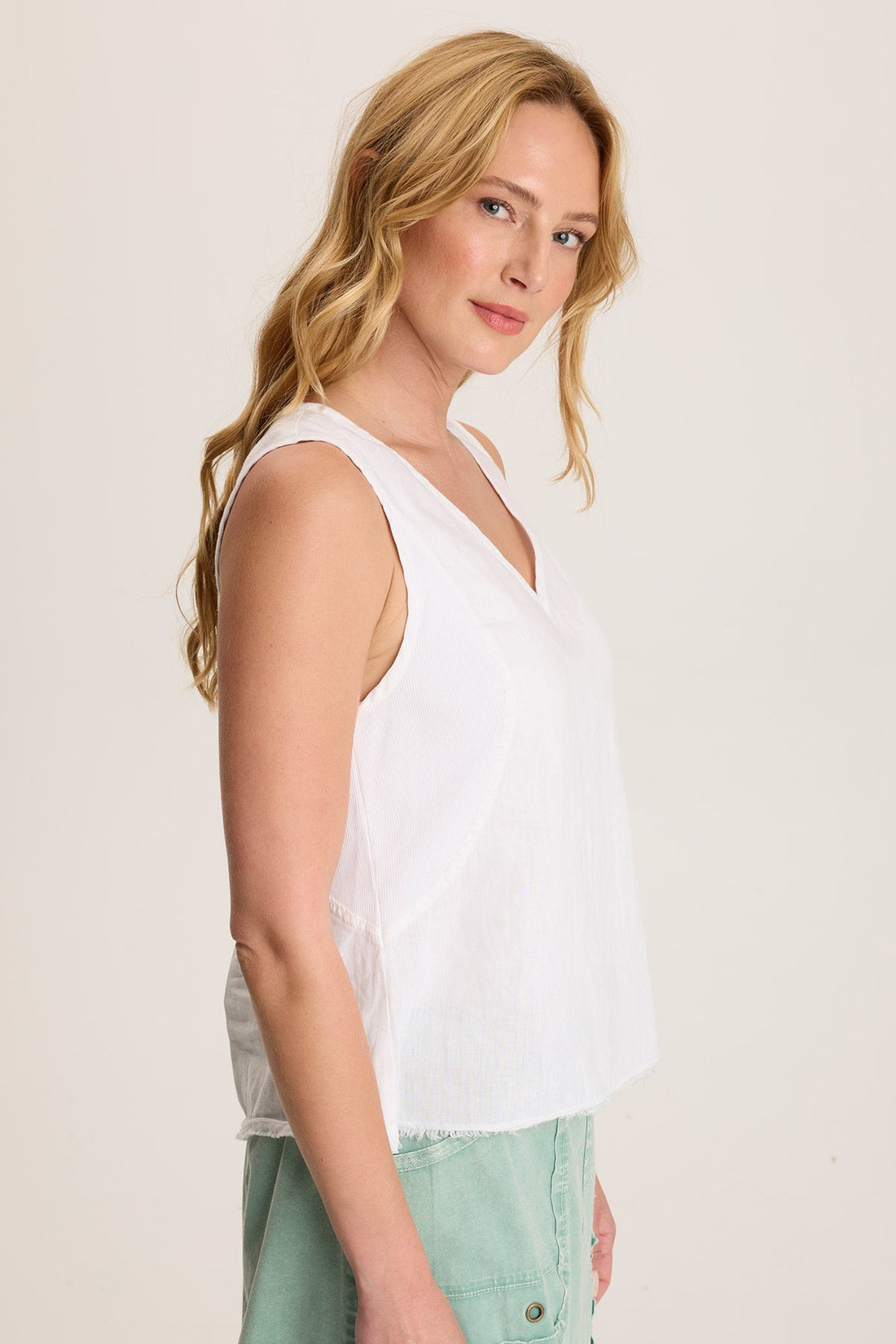 Estine Linen V-Neck Tank Top