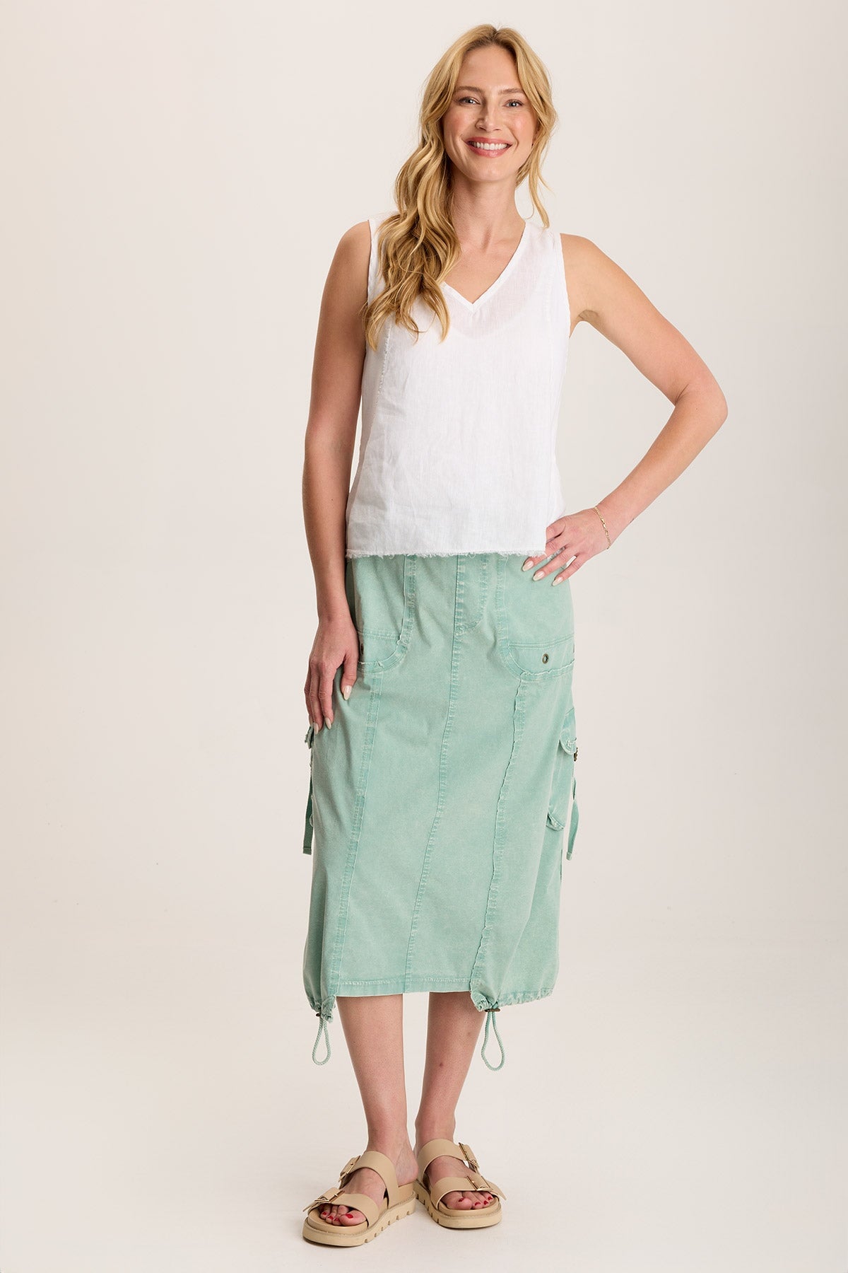 Estine Linen V-Neck Tank Top