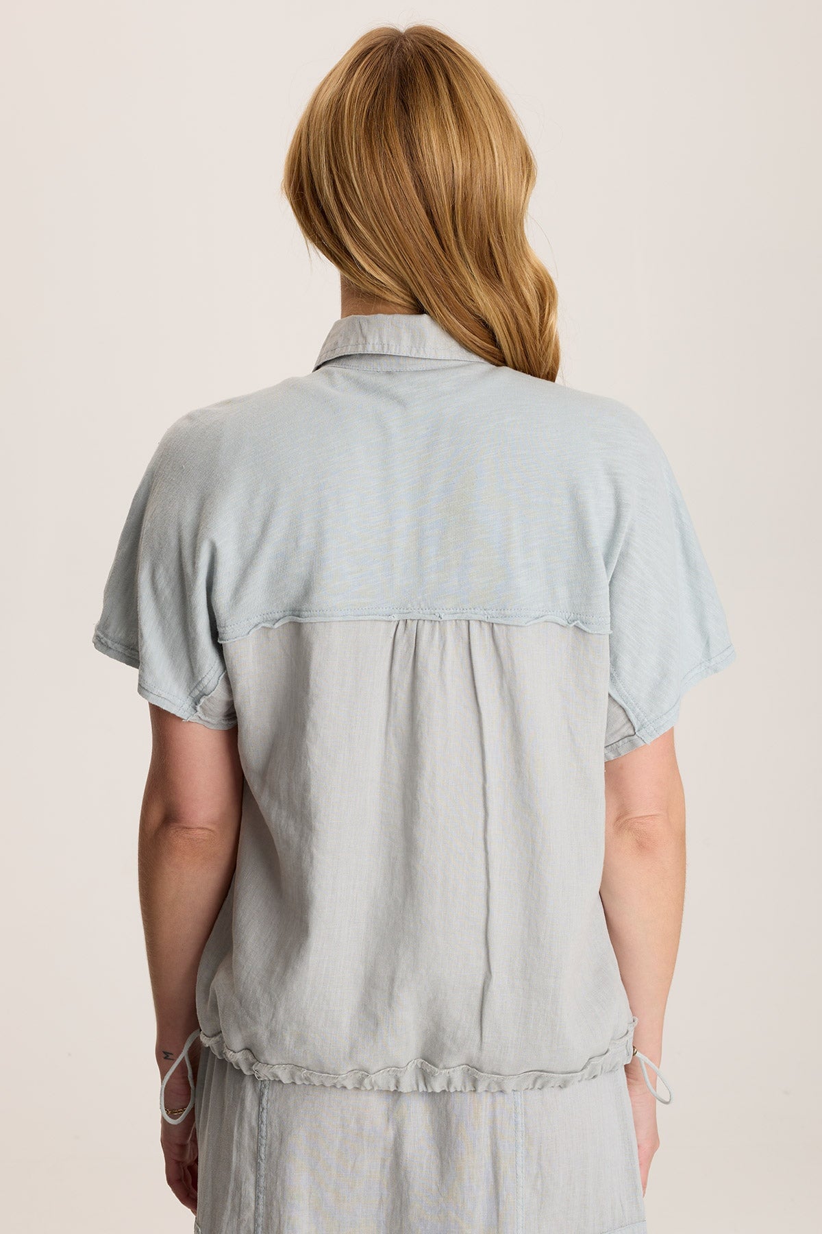 Inola Linen Cinched Button-Up Top