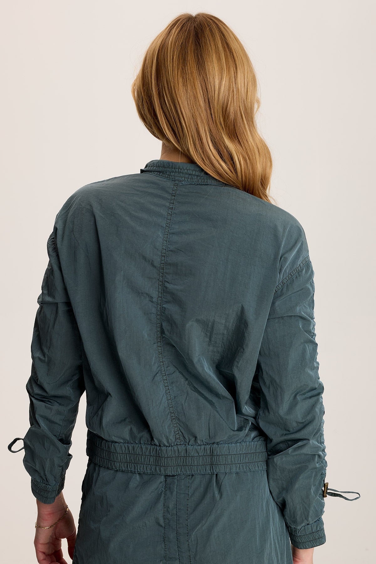 Burris Ruched Athletic Bomber Jacket