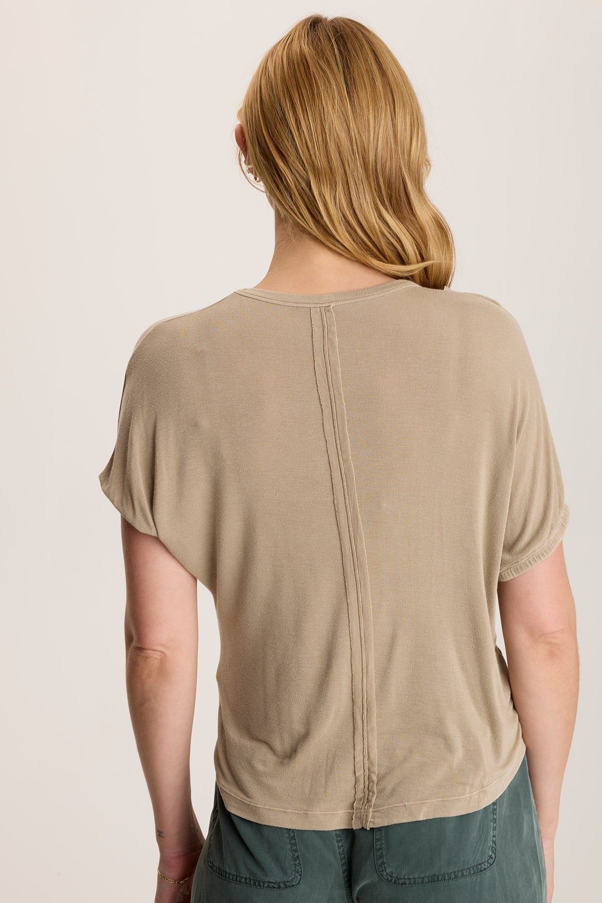 Valensi Soft Jersey Banded Sleeve Tee