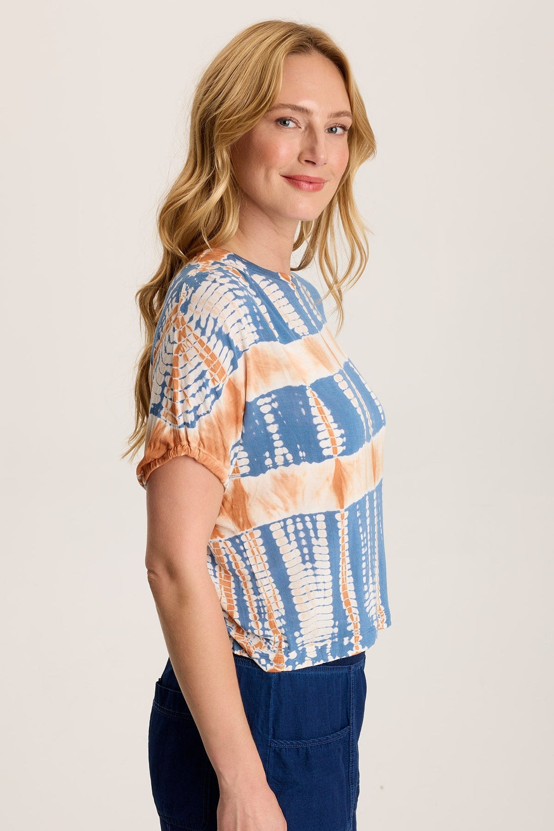 Valensi Soft Jersey Banded Sleeve Tee