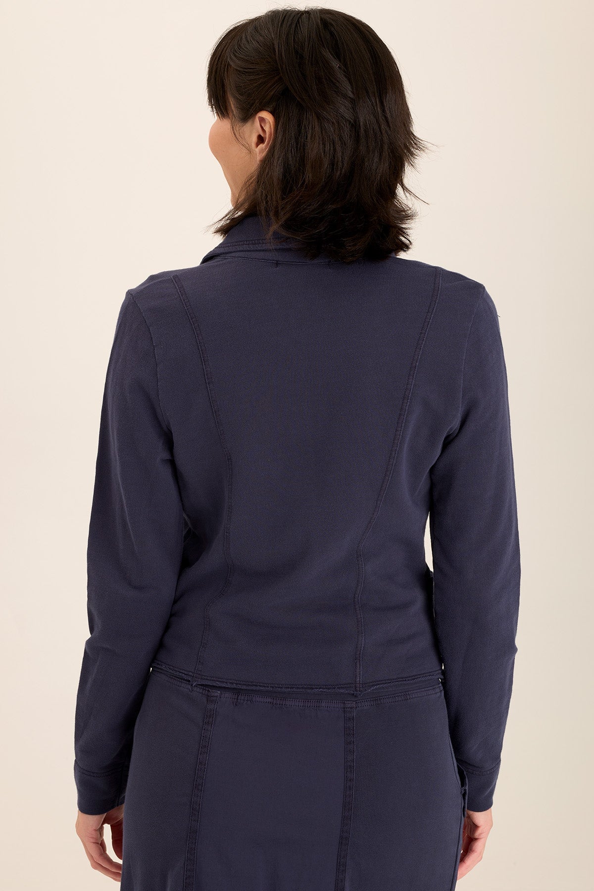 Damia Terry Three-Button Casual Blazer