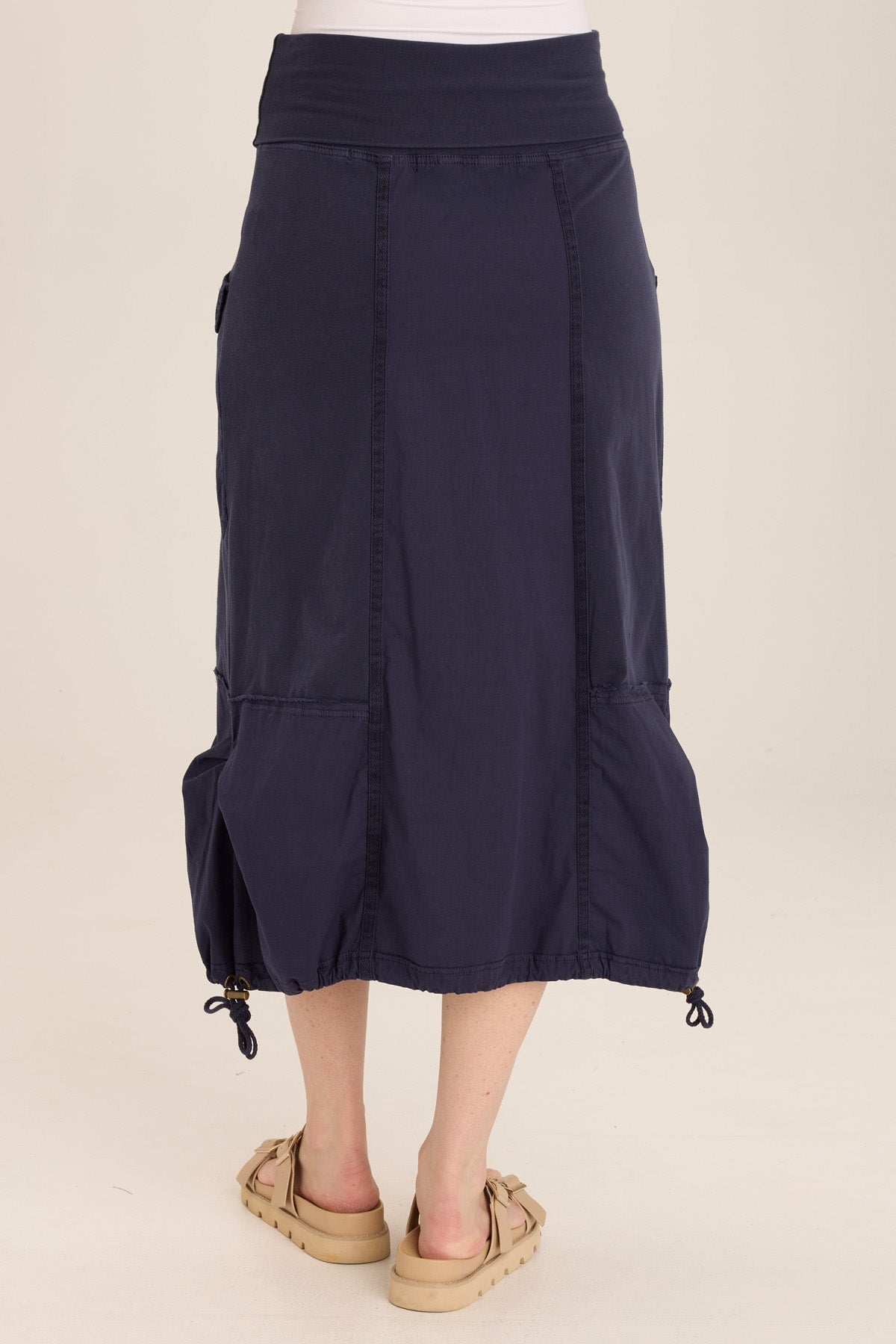 Marconi Cargo Cinch Bubble Hem Midi Skirt