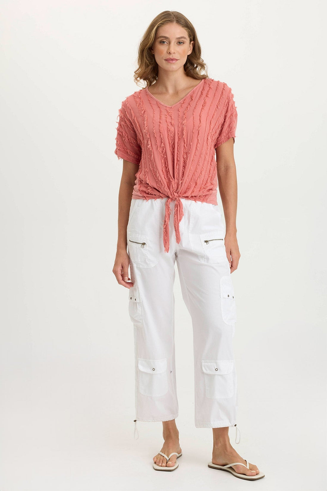 Langley Poplin Cinched Leg Cargo Pant