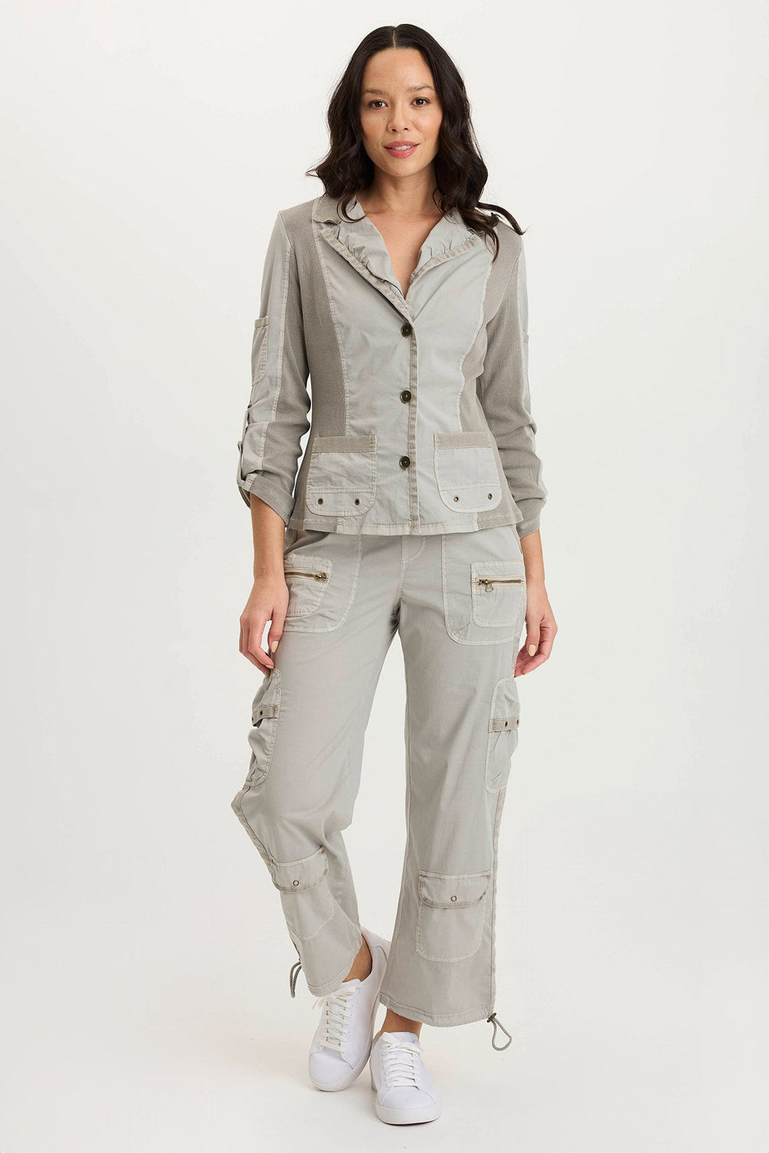 Langley Poplin Cinched Leg Cargo Pant