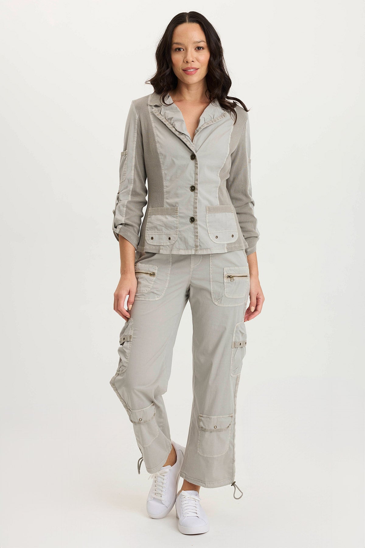 Langley Poplin Cinched Leg Cargo Pant