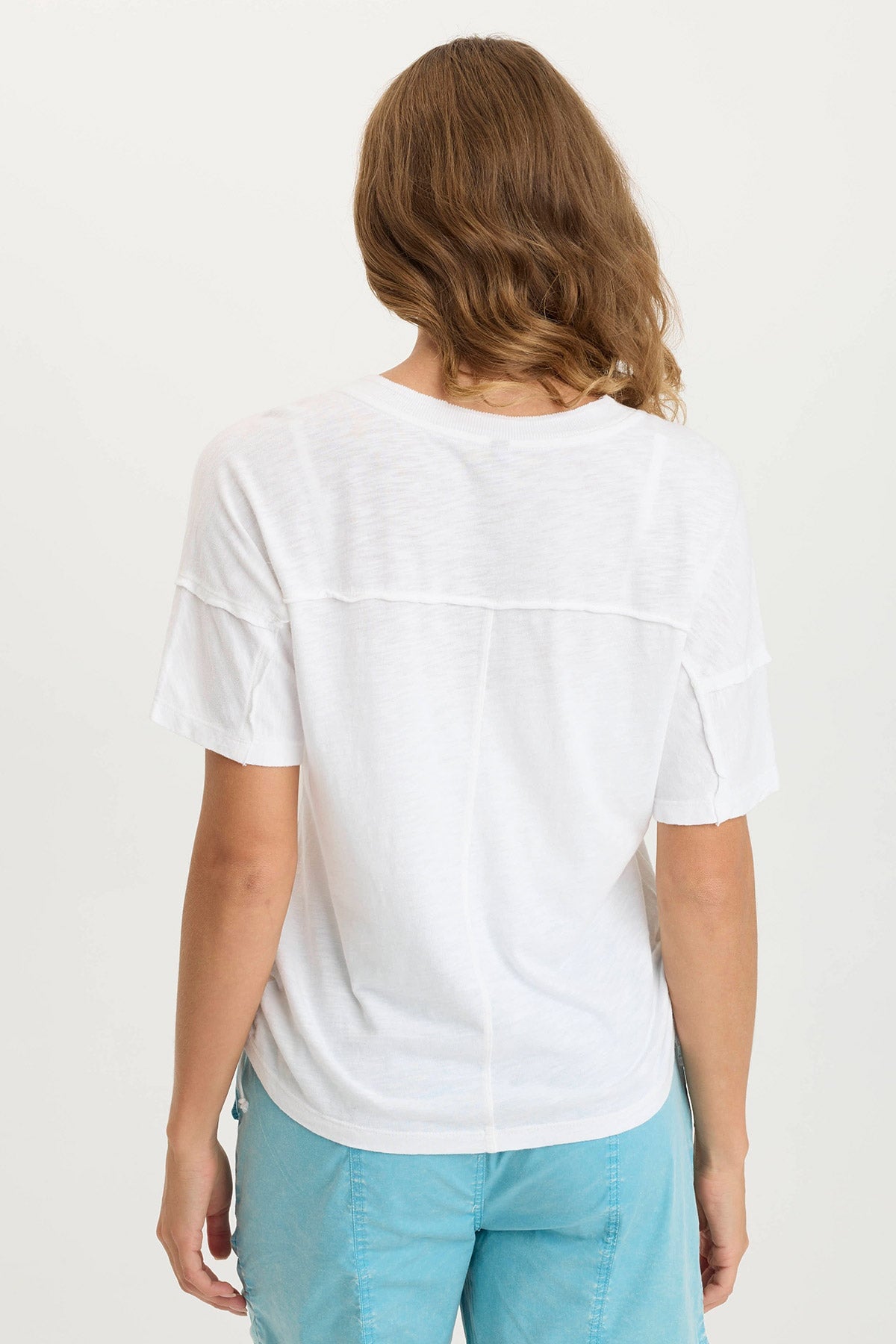 Siwa Jersey Split-Collar V-Neck Tee