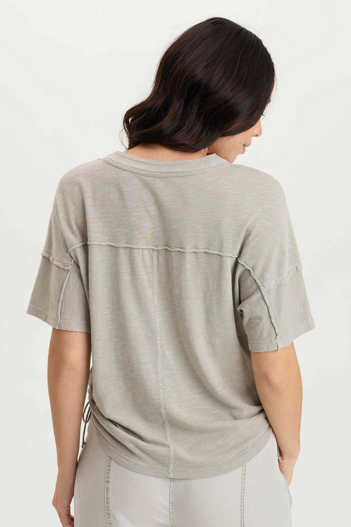 Siwa Jersey Split-Collar V-Neck Tee
