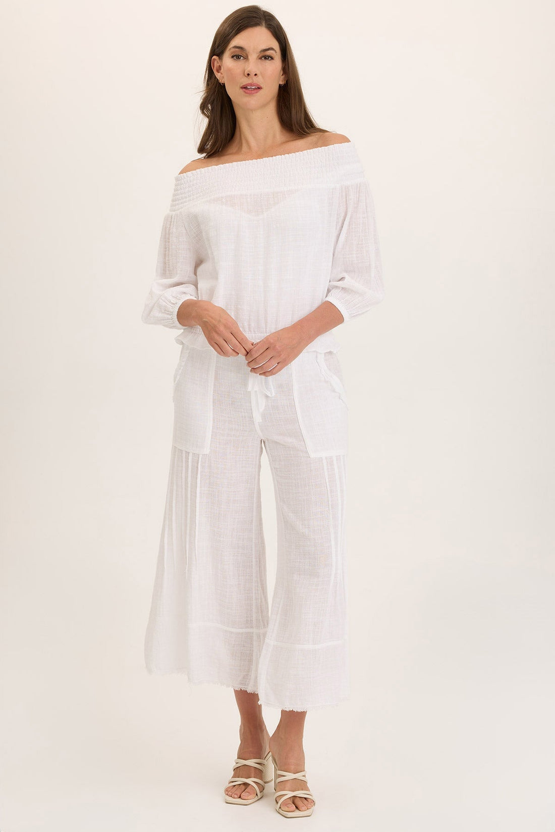 Ace Gauze Wide Leg Crop