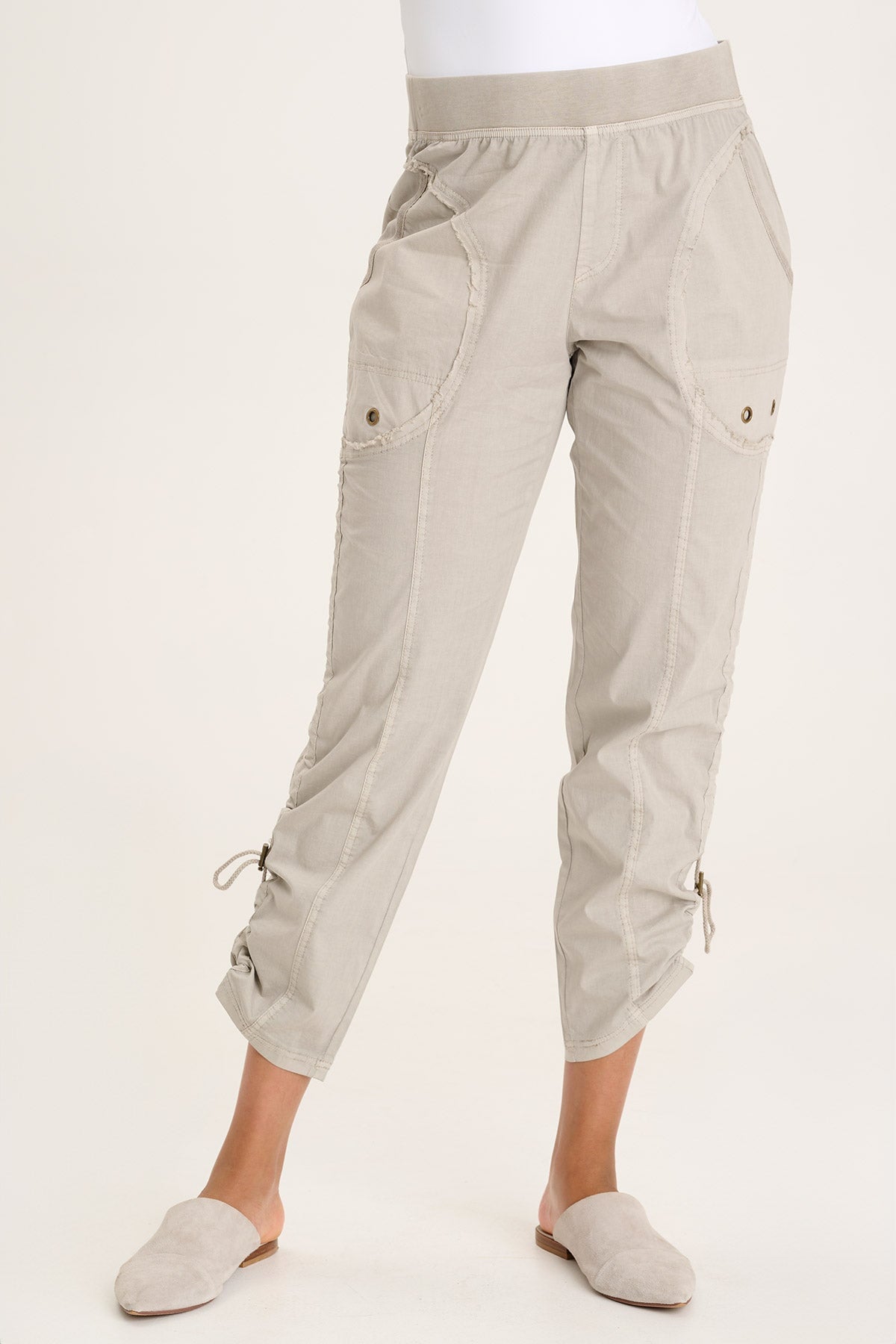 Otish Slim Poplin Crop