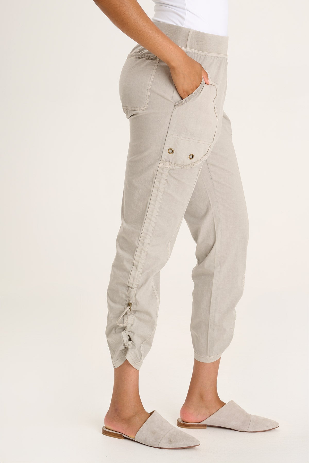 Otish Slim Poplin Crop
