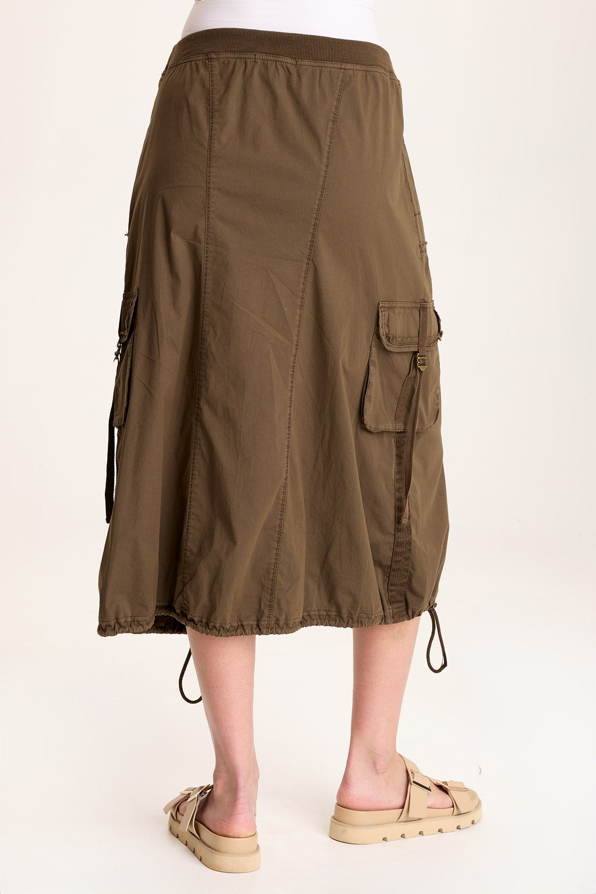 Castalina Poplin Cargo Midi Skirt