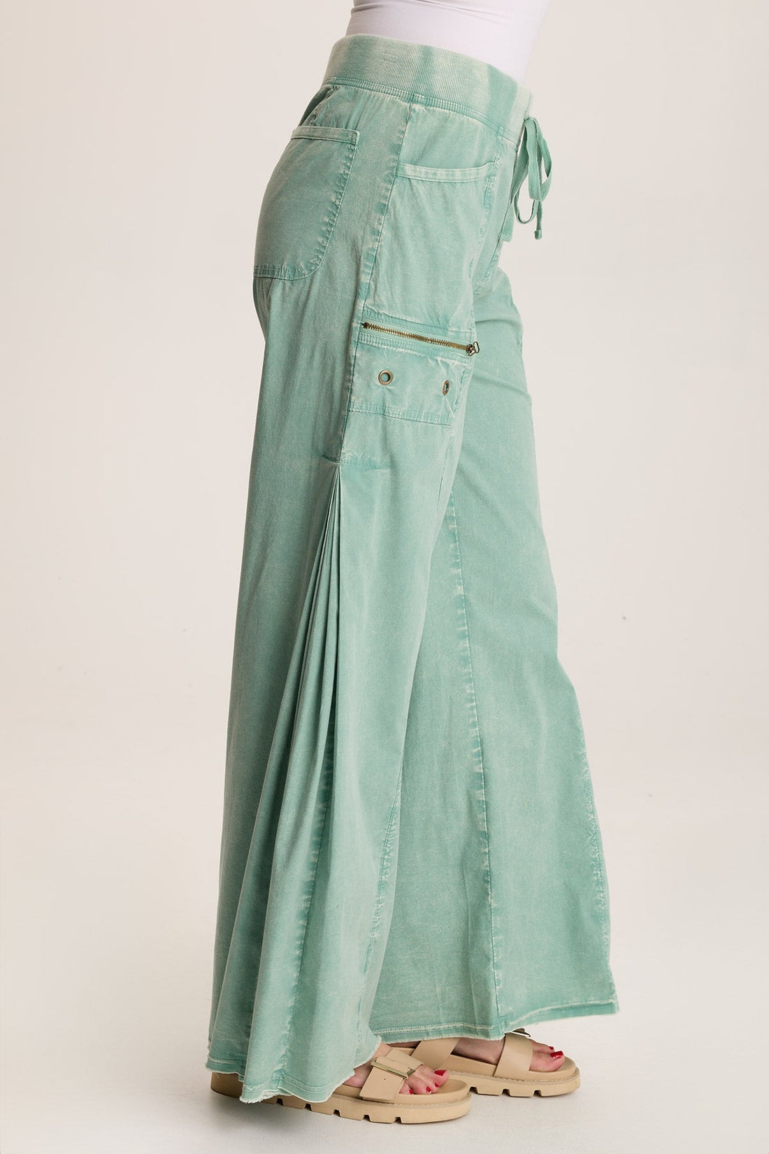 Coline Poplin Wide Leg Pant
