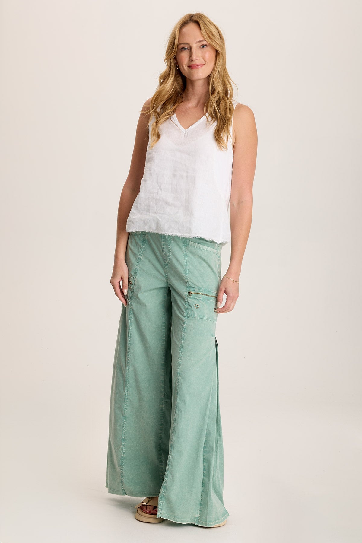 Coline Poplin Wide Leg Pant