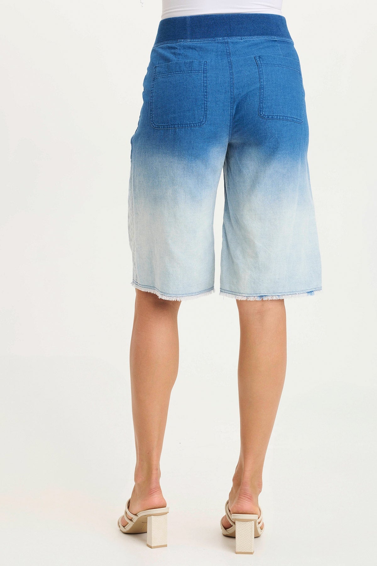 Themia Indigo Twill Pull-On Bermuda Short