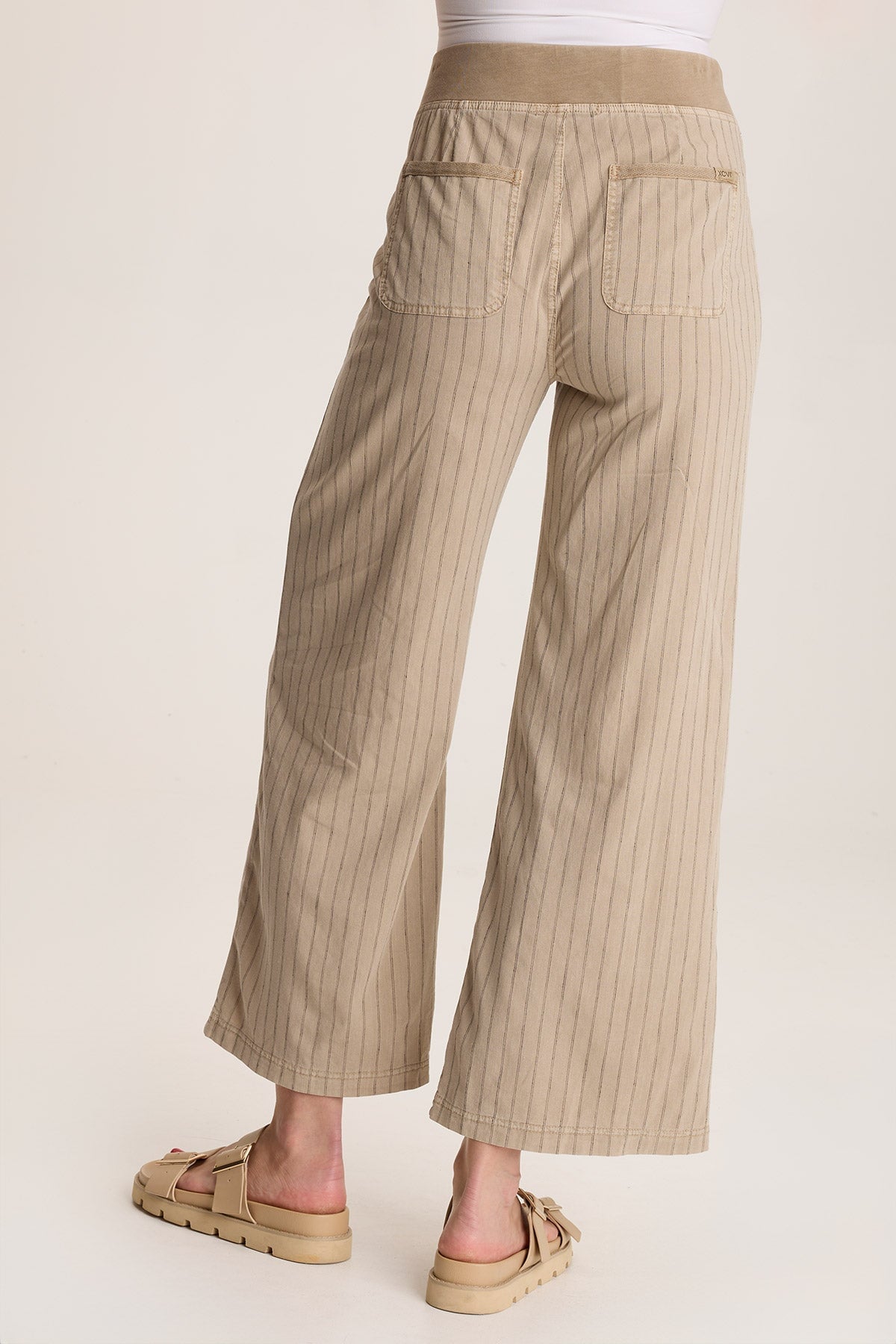 Laughlin Striped Linen Wide Leg Pant